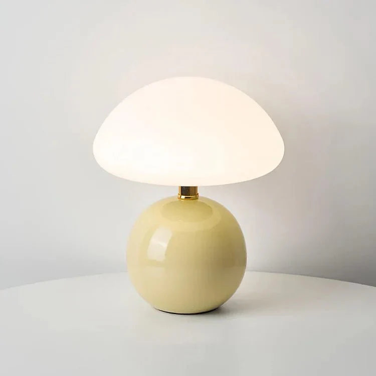 Bauhaus-Pilzlampe | Cremeweiß | Elegantes Lichtambiente
