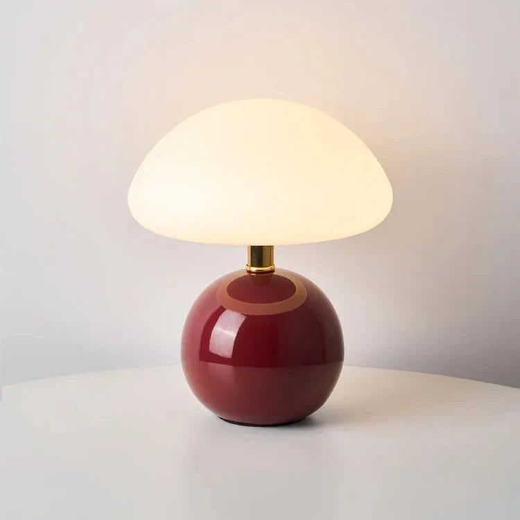 Bauhaus-Pilzlampe | Cremeweiß | Elegantes Lichtambiente