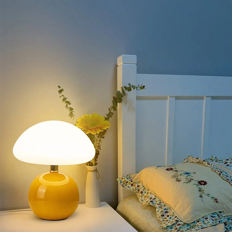LED-Tischlampe Rund | Keramik | 3 Lichtfarben | Modern