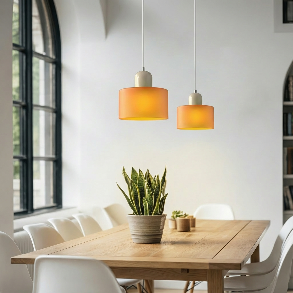 Pendelleuchte | Bauhaus Design | Glas | Höhenverstellbar E27