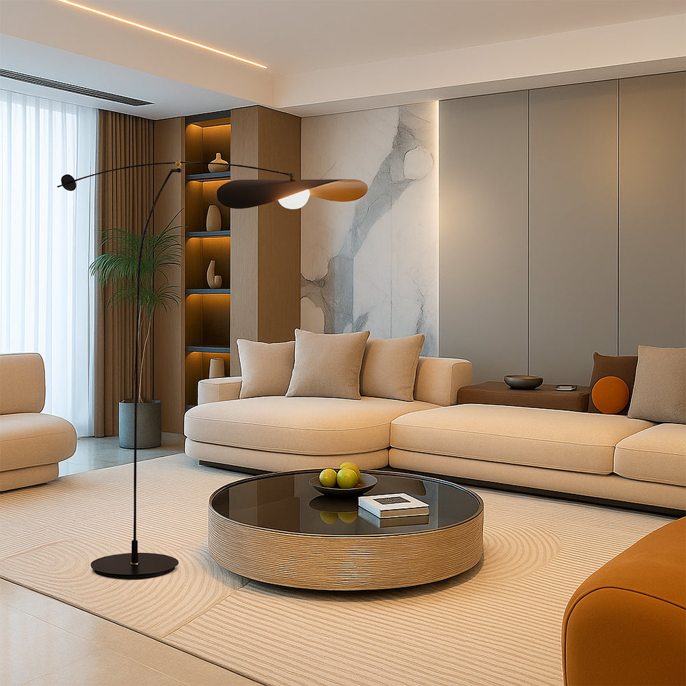 LED-Stehlampe | Japandi-Design | Höhenverstellbar | Wohnzimmer & Leseecke