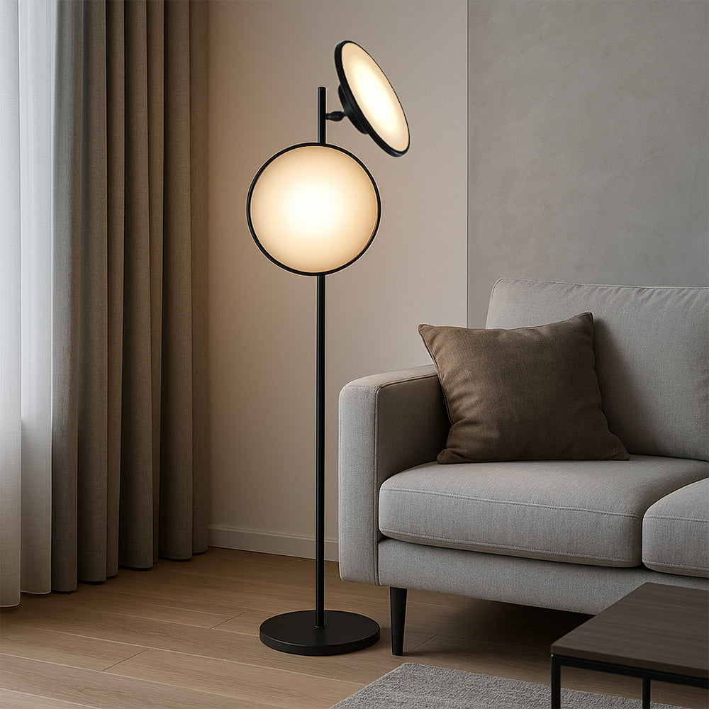 Stehlampe Doppel-Kugel | LED | Warmweiß | Modern