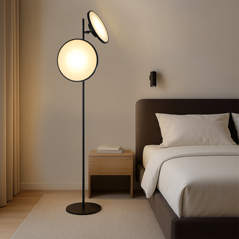 Stehlampe Doppel-Kugel | LED | Warmweiß | Modern
