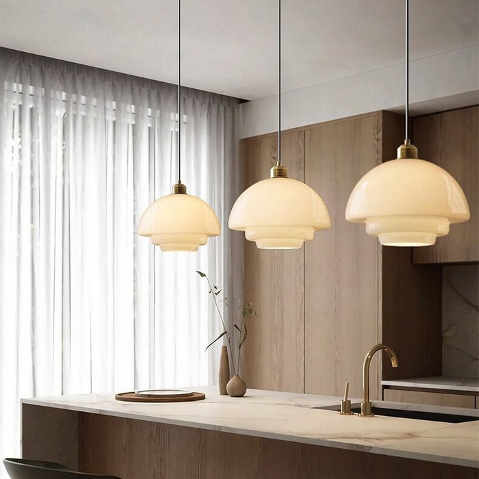 Pendelleuchte | Weißes Glas | Skandinavisches Design | Modern & Zeitlos