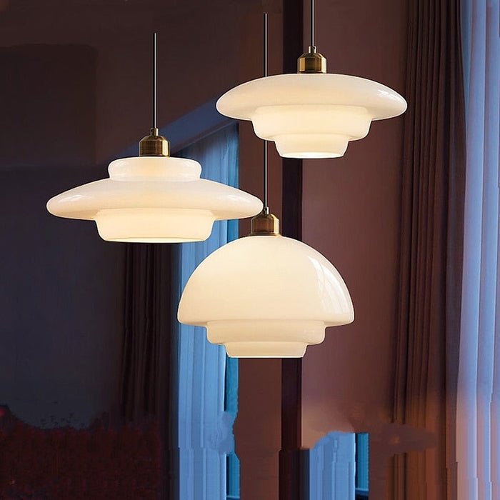 Pendelleuchte | Weißes Glas | Skandinavisches Design | Modern & Zeitlos
