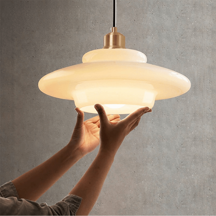 Pendelleuchte | Weißes Glas | Skandinavisches Design | Modern & Zeitlos