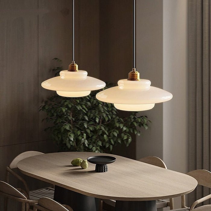 Pendelleuchte | Weißes Glas | Skandinavisches Design | Modern & Zeitlos