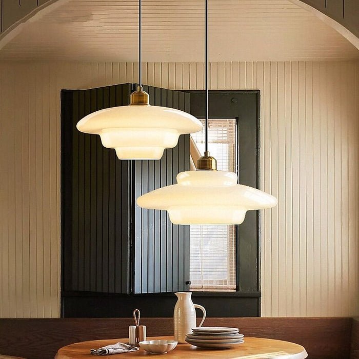 Pendelleuchte | Weißes Glas | Skandinavisches Design | Modern & Zeitlos