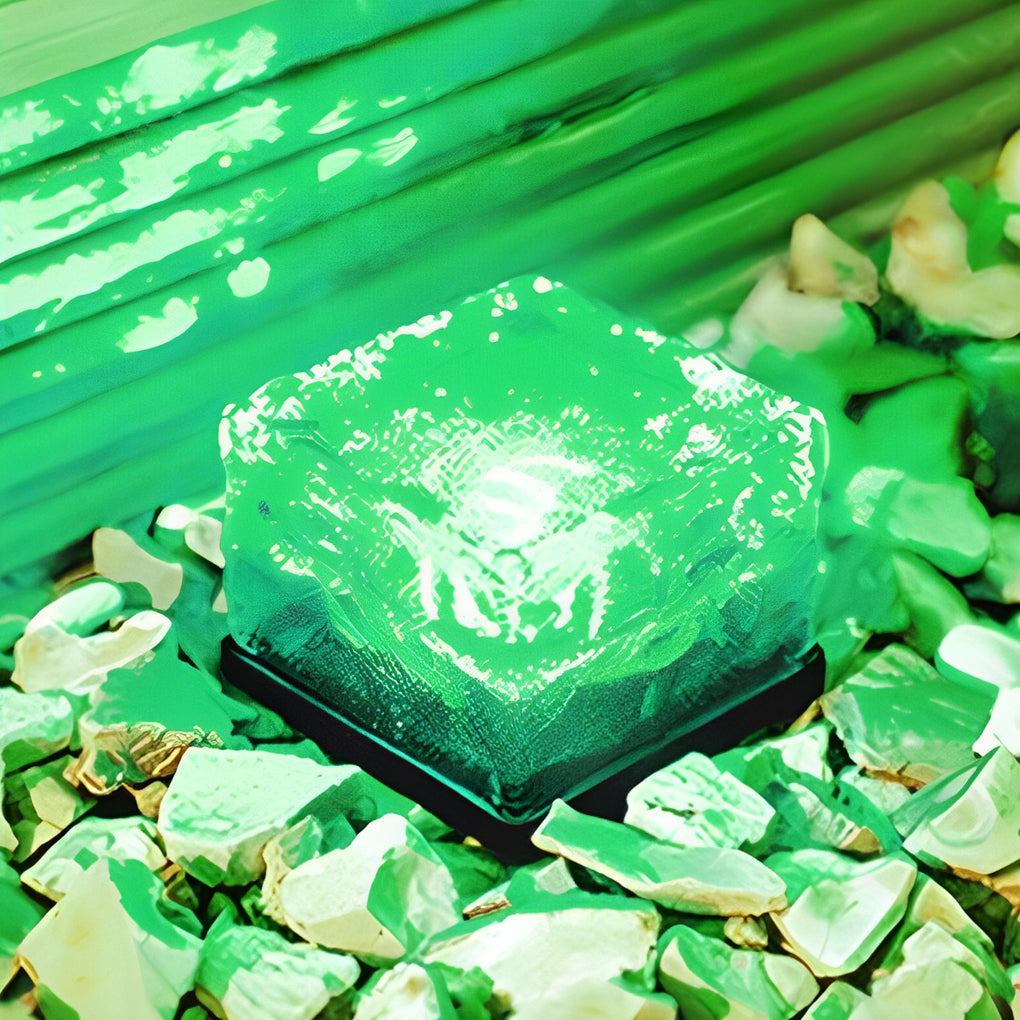 Solar-Stufenleuchte Kristalloptik | LED 4 Farben | IP65 | Außenleuchte