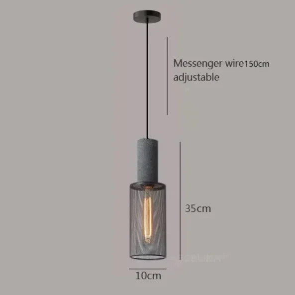 Industrielle Pendelleuchte mit Betonoptik | Spatium