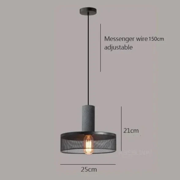 Industrielle Pendelleuchte mit Betonoptik | Spatium