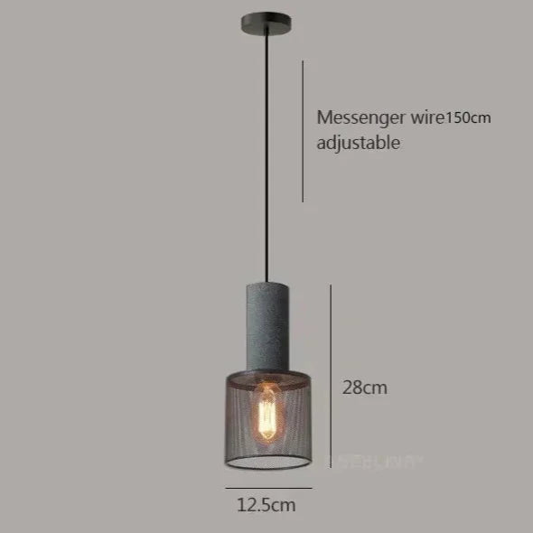 Industrielle Pendelleuchte mit Betonoptik | Spatium