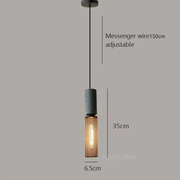 Industrielle Pendelleuchte mit Betonoptik | Spatium