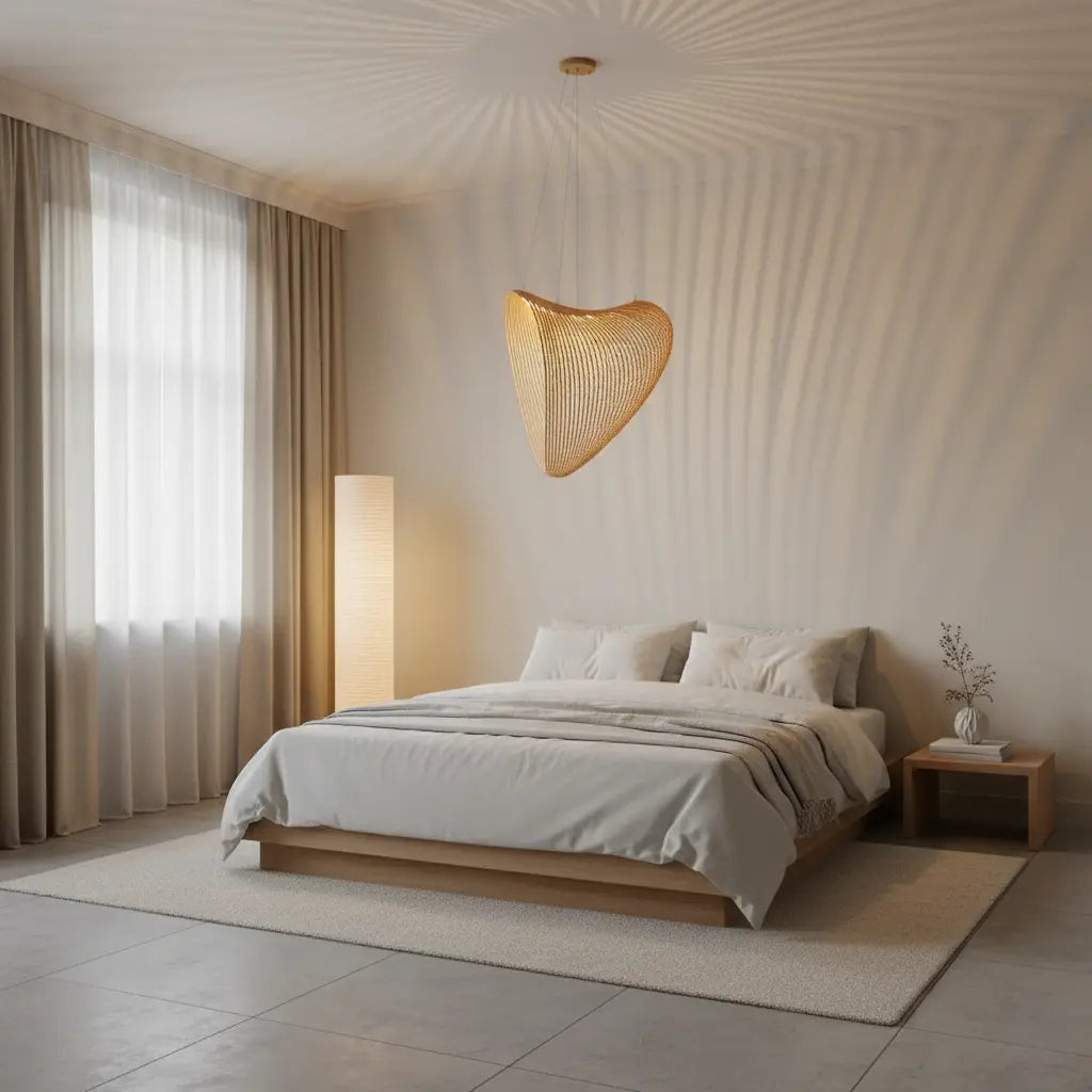 Pendelleuchte | Holz-Design | Warmweißes & Dimmbares Licht | Wohnzimmer & Esszimmer