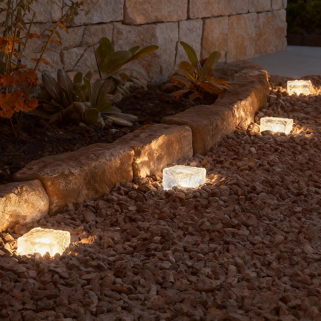 Solar-Stufenleuchte Kristalloptik | LED 4 Farben | IP65 | Außenleuchte