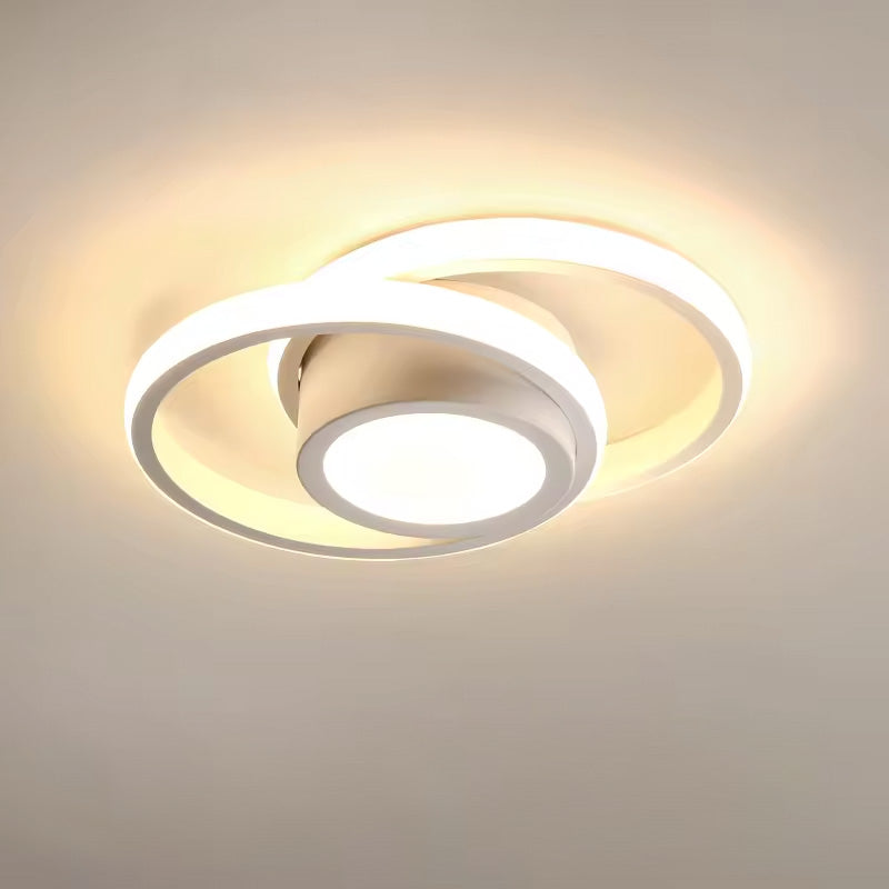 LED Deckenlampe Wohnzimmer | 2 Ringe | Flach | Modern