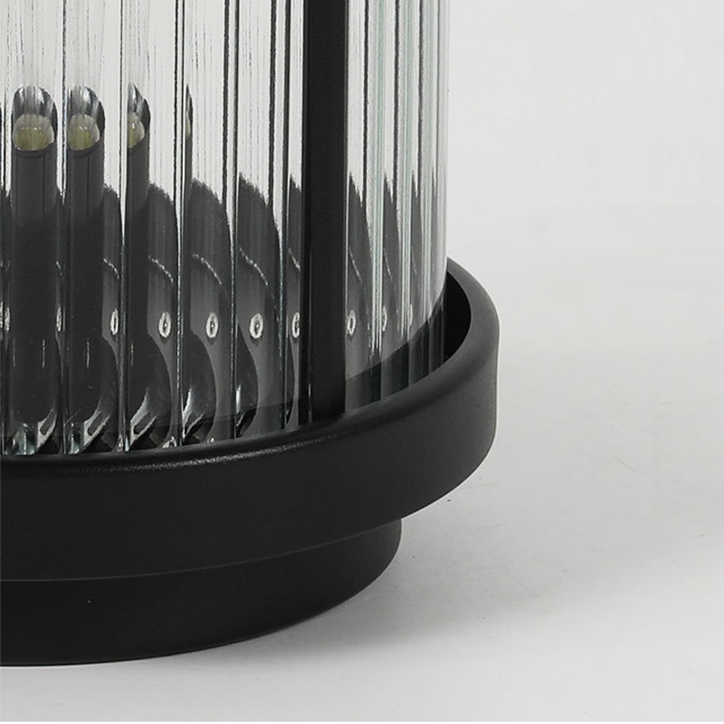 Solar-Laterne Außen | Glas & Edelstahl | LED | IP54 | Tragbare Gartenleuchte