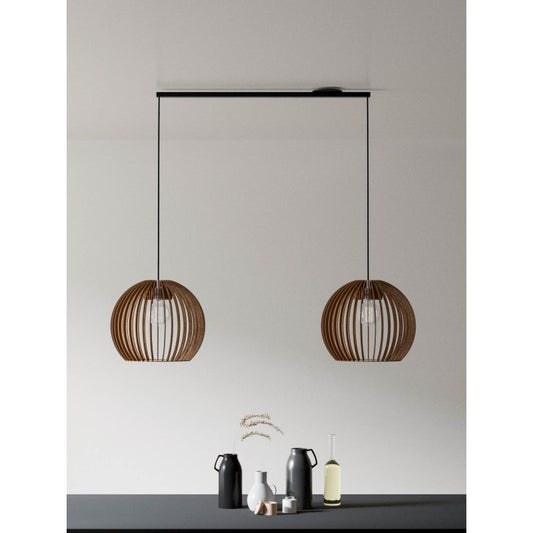 Pendelleuchte Duo | Holz & Flexibles Lightswing-System | Wohnzimmer & Esszimmer