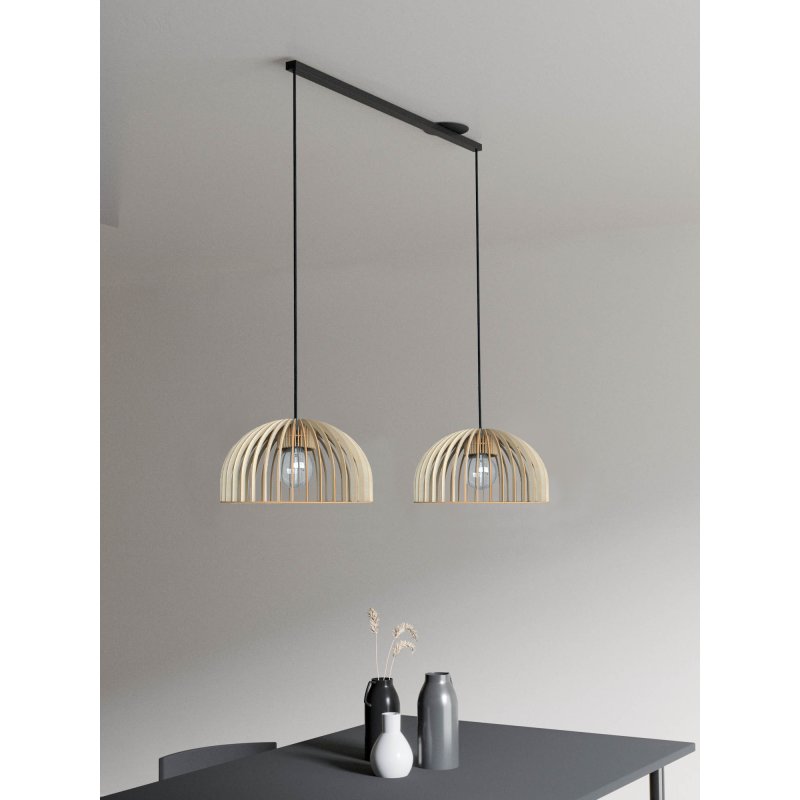 LED‑Pendelleuchte Duo | Holz & Flexible Lightswing‑Schiene | Esszimmer & Wohnzimmer