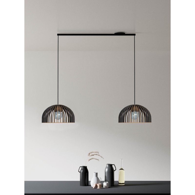 LED‑Pendelleuchte Duo | Holz & Flexible Lightswing‑Schiene | Esszimmer & Wohnzimmer