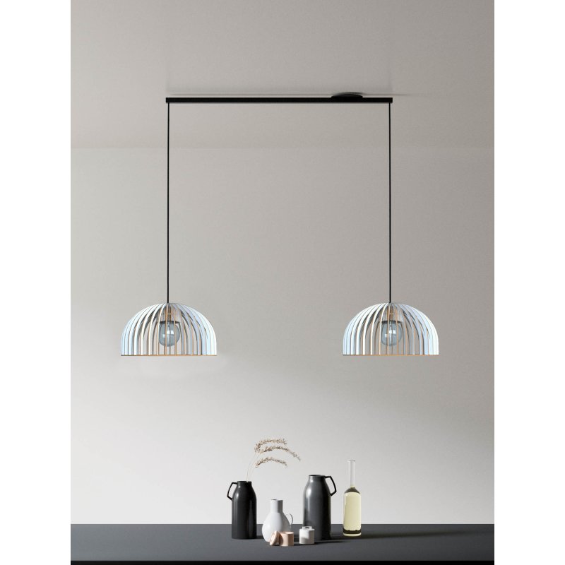 LED‑Pendelleuchte Duo | Holz & Flexible Lightswing‑Schiene | Esszimmer & Wohnzimmer