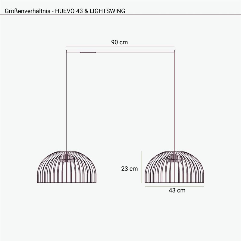 LED‑Pendelleuchte Duo | Holz & Flexible Lightswing‑Schiene | Esszimmer & Wohnzimmer