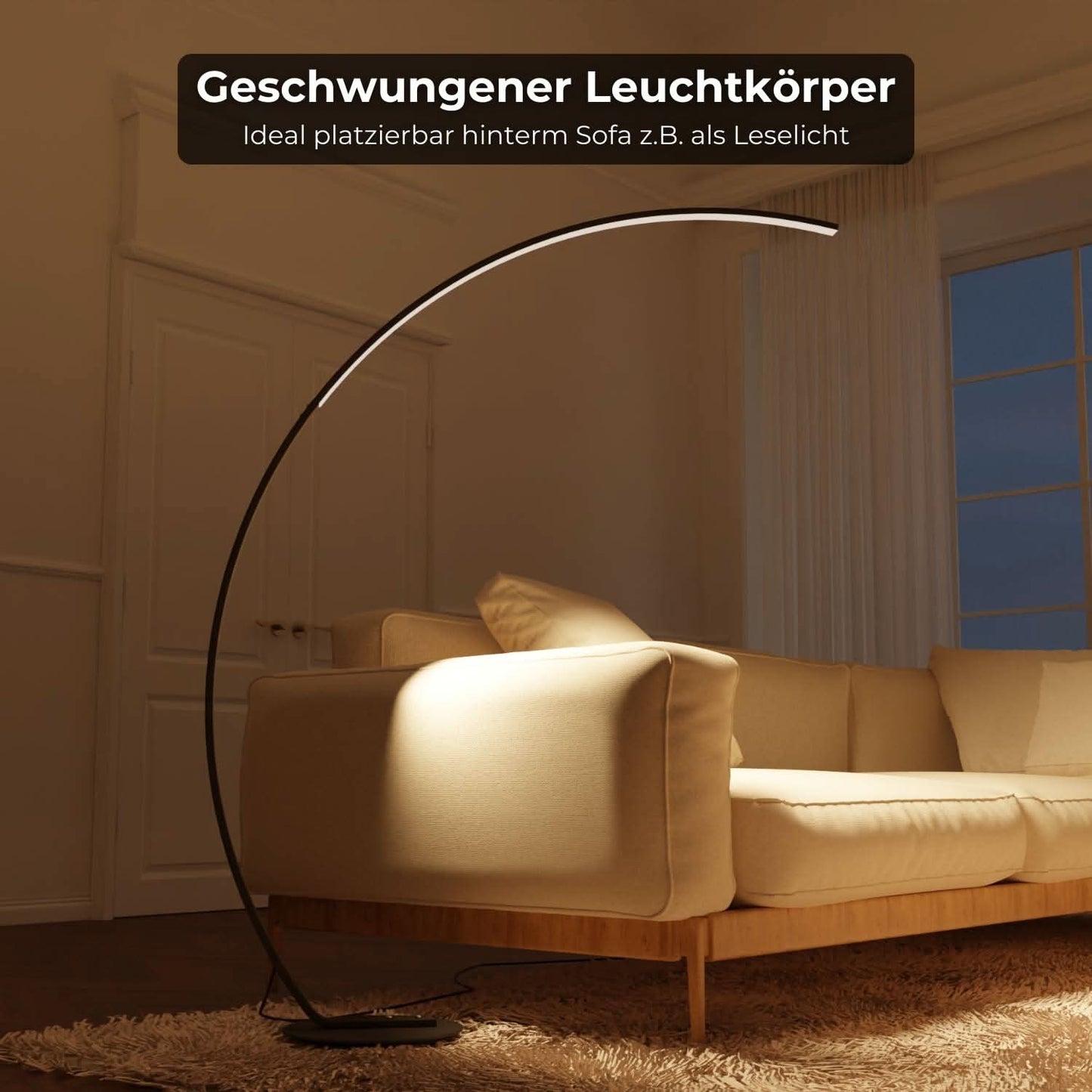 LED-Stehleuchte | Dimmbar | Memory-Funktion | Designer-Innenbeleuchtung