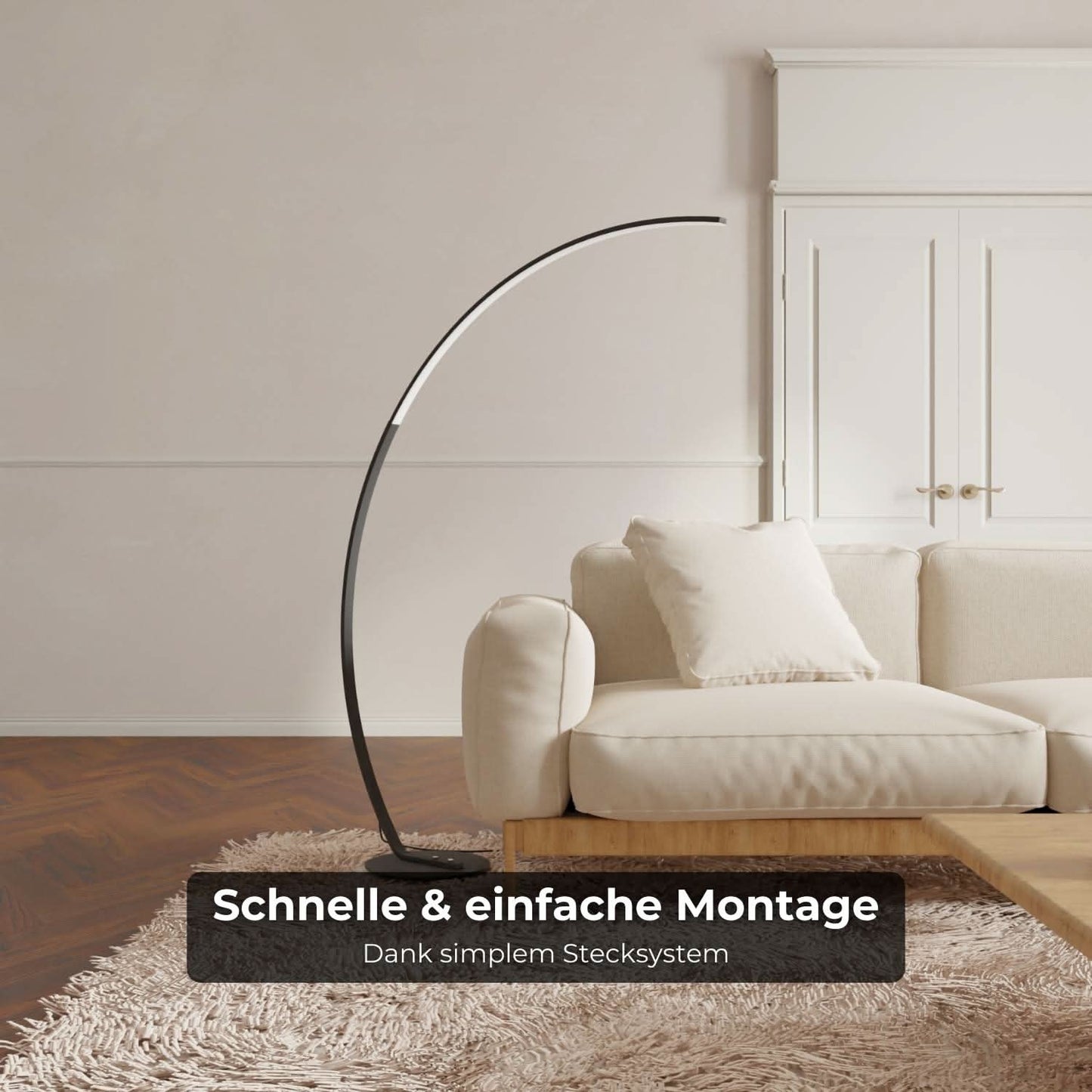 LED-Stehleuchte | Dimmbar | Memory-Funktion | Designer-Innenbeleuchtung