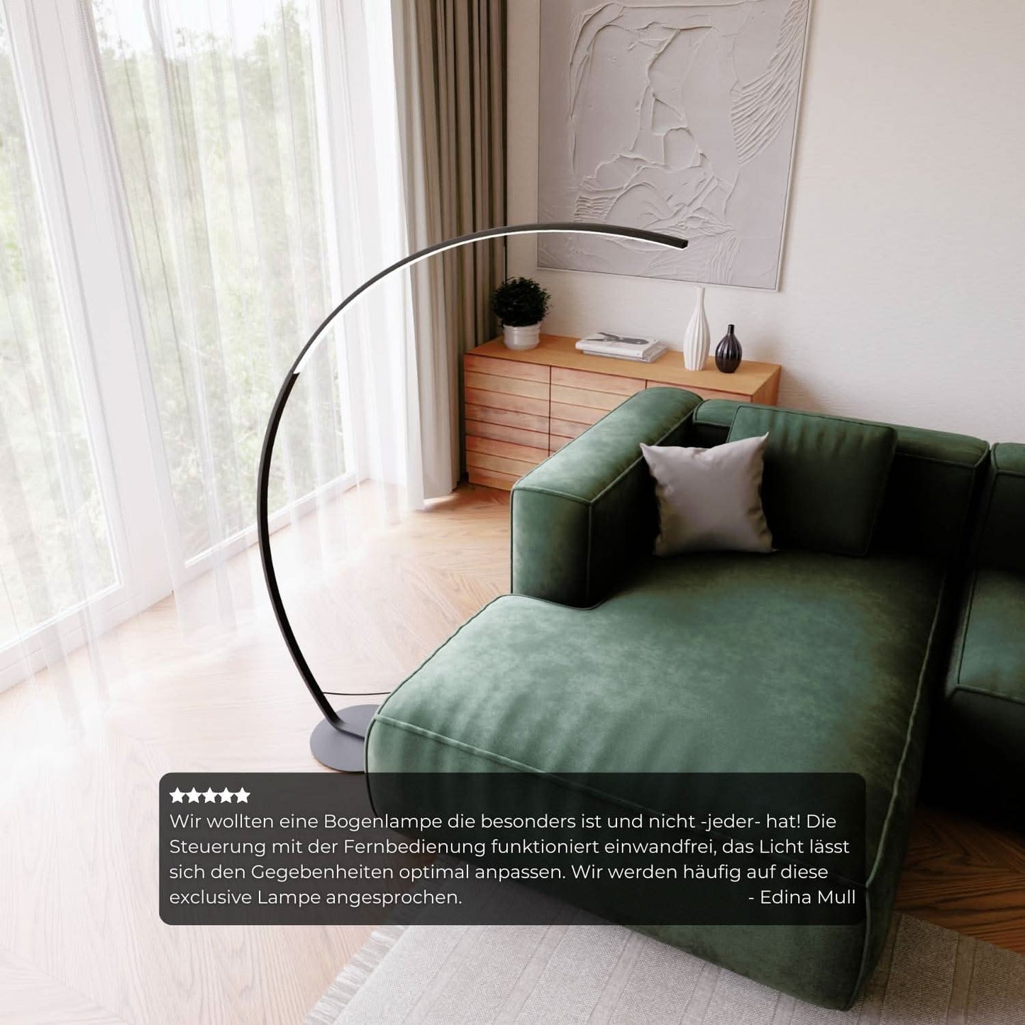 LED-Stehleuchte | Dimmbar | Memory-Funktion | Designer-Innenbeleuchtung