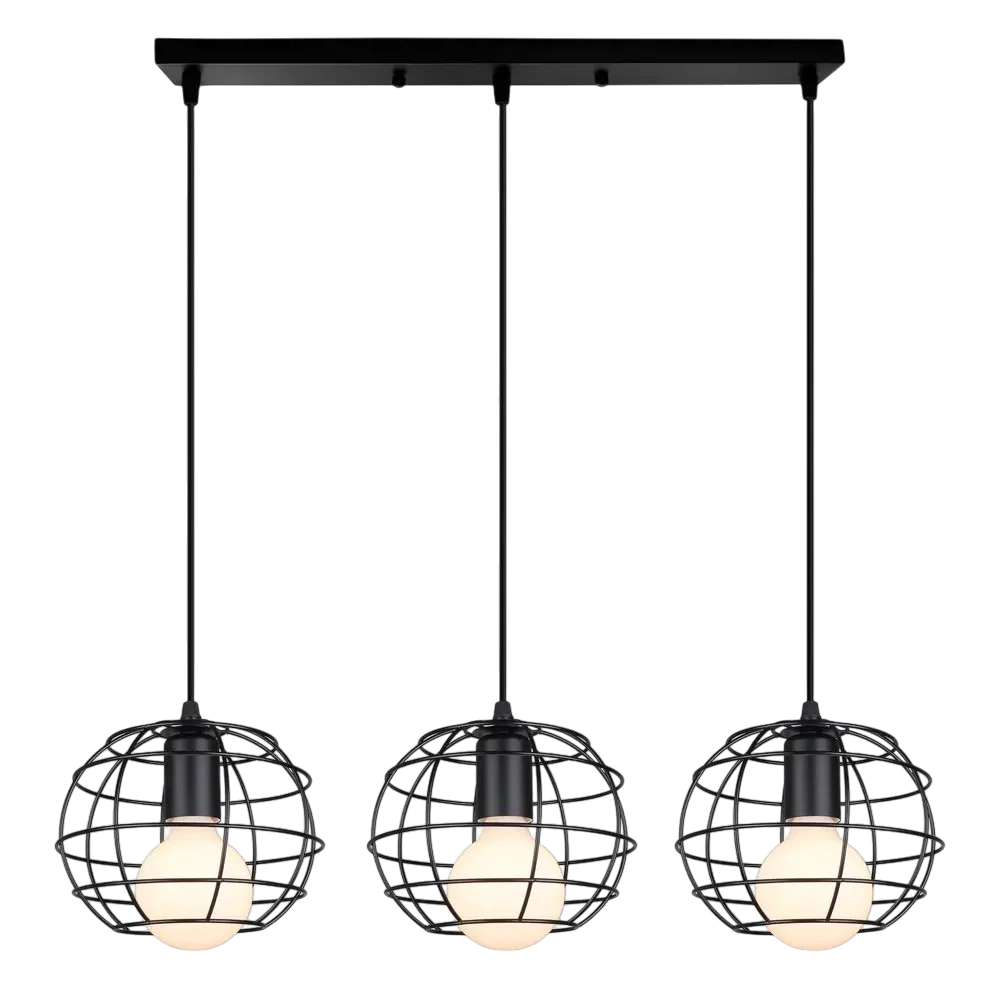 Pendelleuchte 3-flammig Industrial | E27 | Käfig Design | Modern