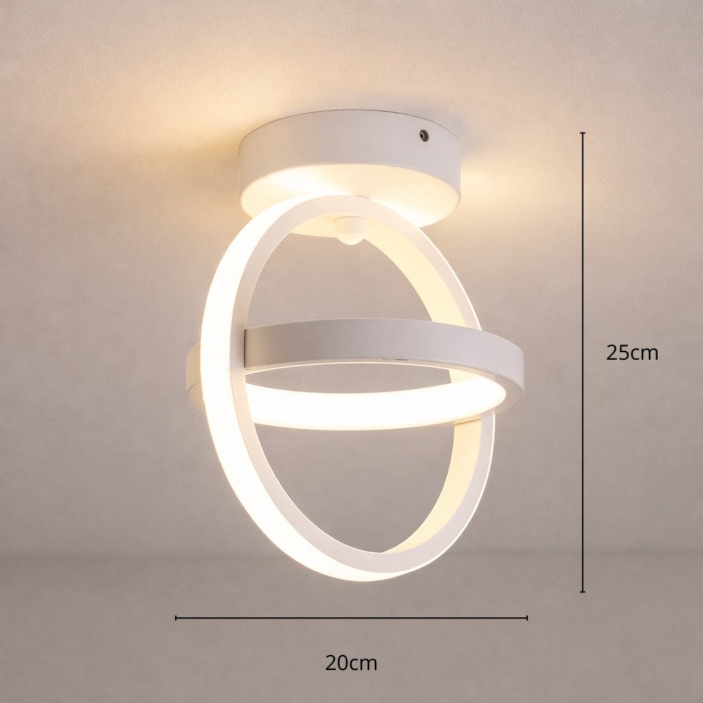 Moderne LED-Doppelring-Deckenleuchte | Flush-Mount Design | 3-Farben-Lichtwahl