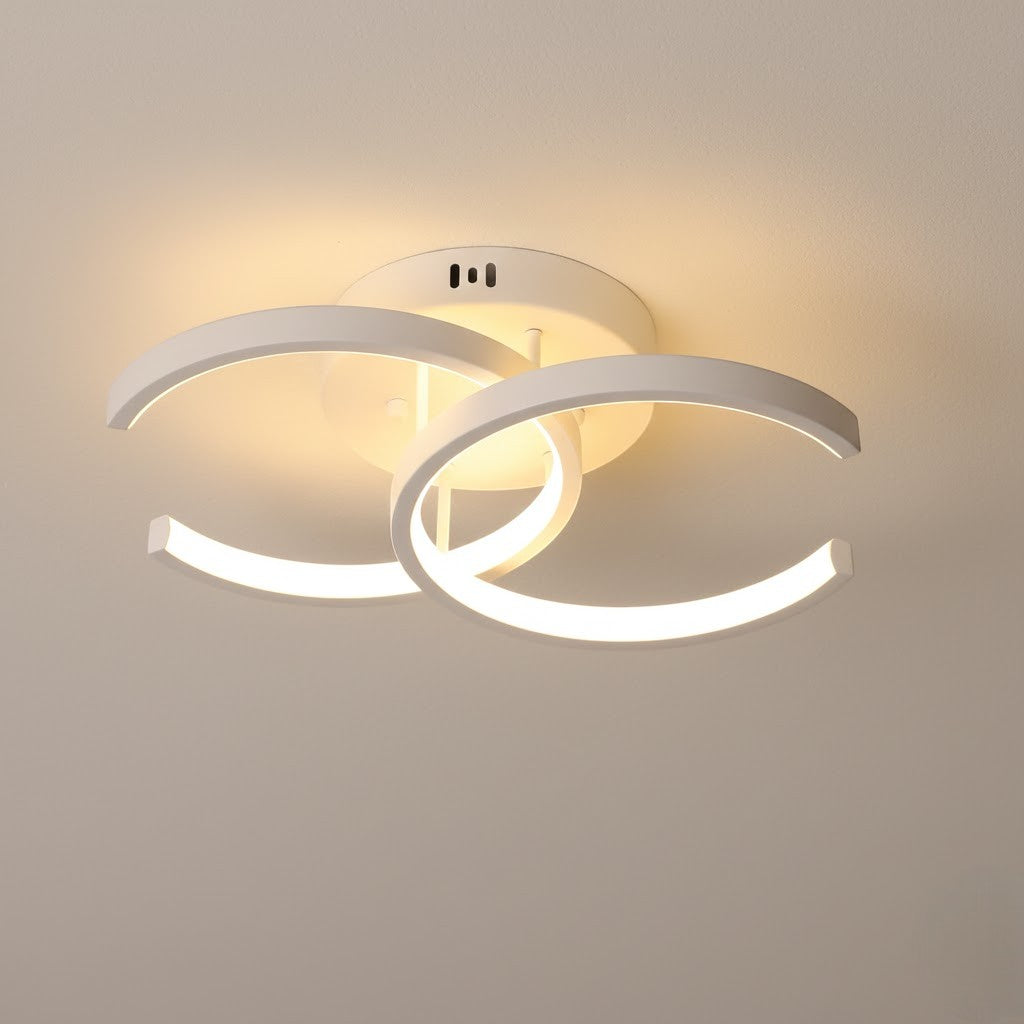 Moderne LED-Doppelring-Deckenleuchte | Flush-Mount Design | 3-Farben-Lichtwahl