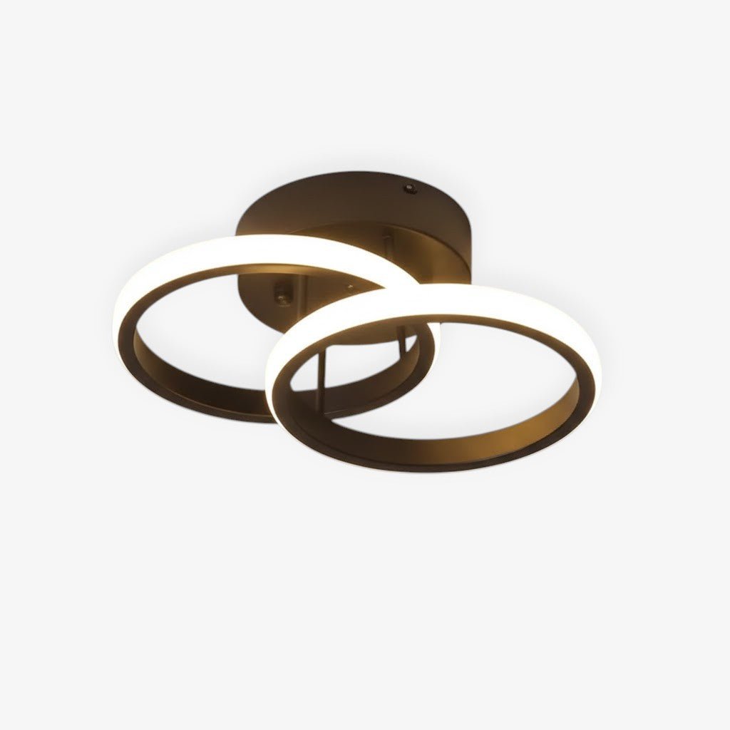 Moderne LED-Doppelring-Deckenleuchte | Flush-Mount Design | 3-Farben-Lichtwahl