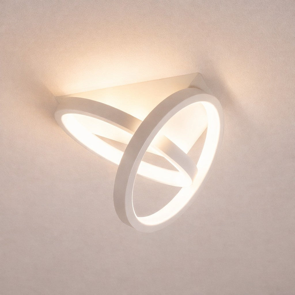 Moderne LED-Doppelring-Deckenleuchte | Flush-Mount Design | 3-Farben-Lichtwahl