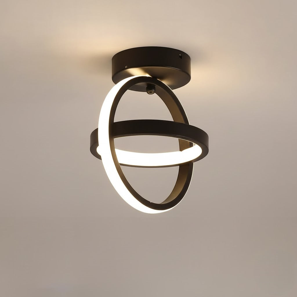 Moderne LED-Doppelring-Deckenleuchte | Flush-Mount Design | 3-Farben-Lichtwahl