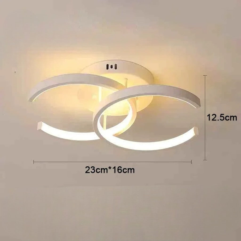 Moderne LED-Doppelring-Deckenleuchte | Flush-Mount Design | 3-Farben-Lichtwahl