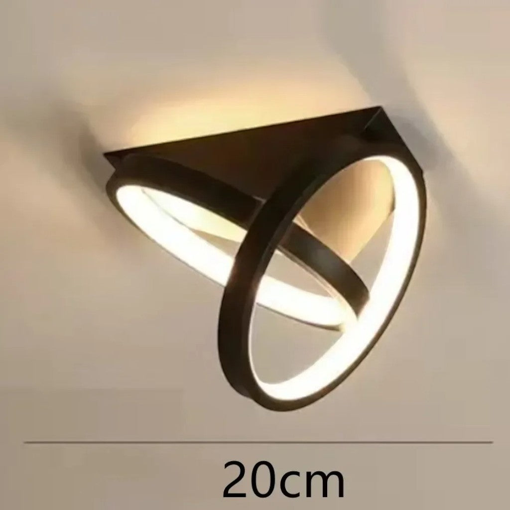 Moderne LED-Doppelring-Deckenleuchte | Flush-Mount Design | 3-Farben-Lichtwahl