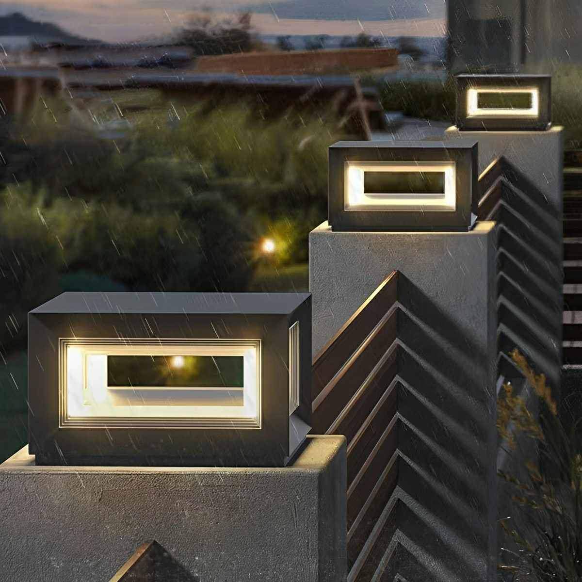 Solar-Pfostenleuchte Außen | LED 3000K | IP65 | Garten & Einfahrt