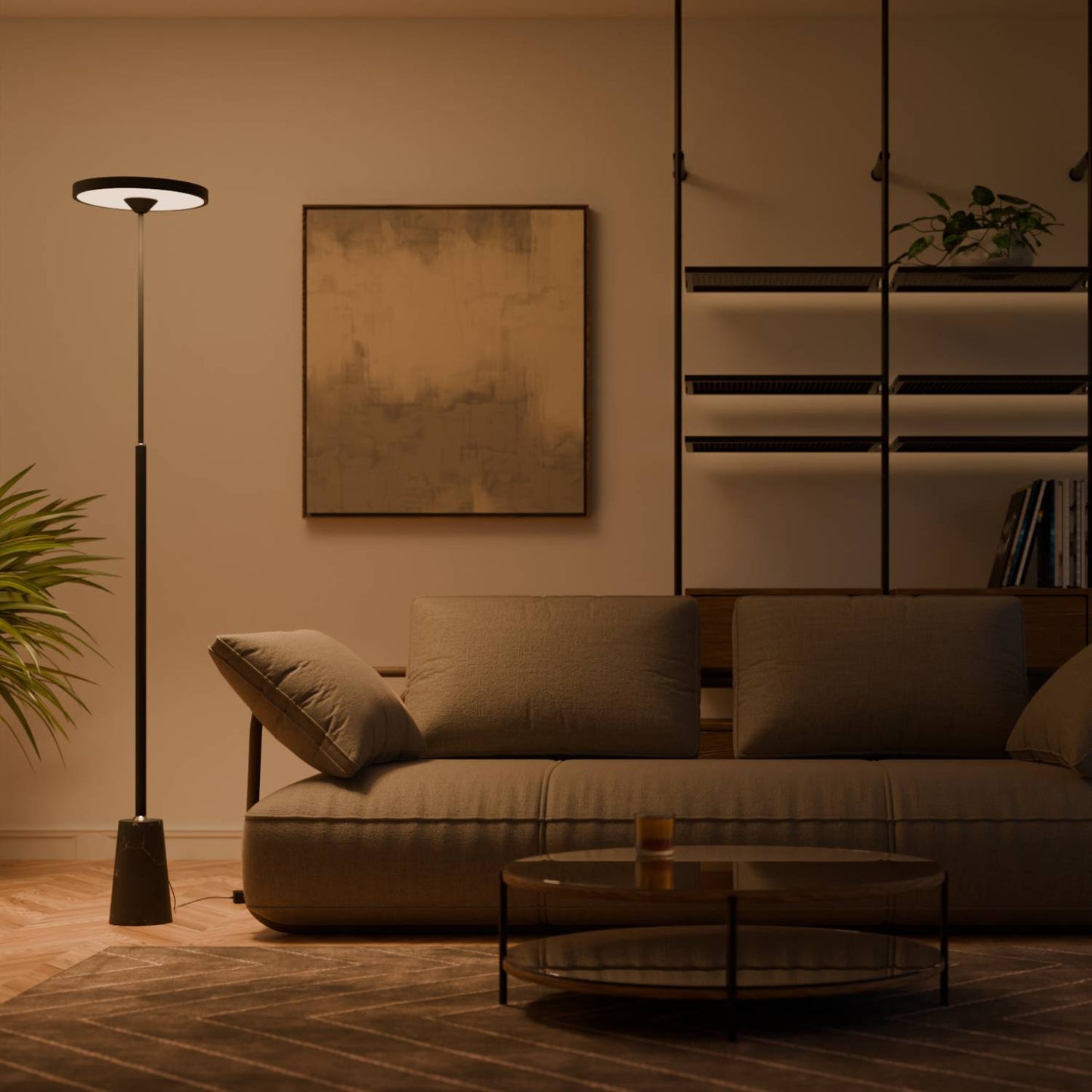 LED-Stehleuchte | Dimmbar | Up- & Downlight | Designer-Innenbeleuchtung