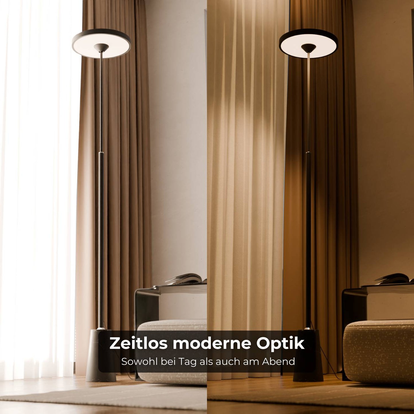 LED-Stehleuchte | Dimmbar | Up- & Downlight | Designer-Innenbeleuchtung