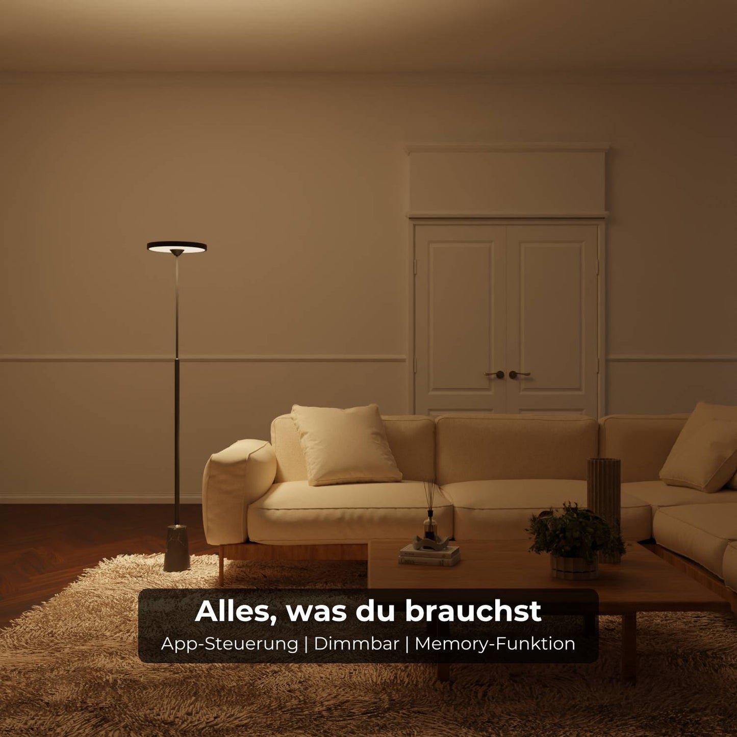 LED-Stehleuchte | Dimmbar | Up- & Downlight | Designer-Innenbeleuchtung