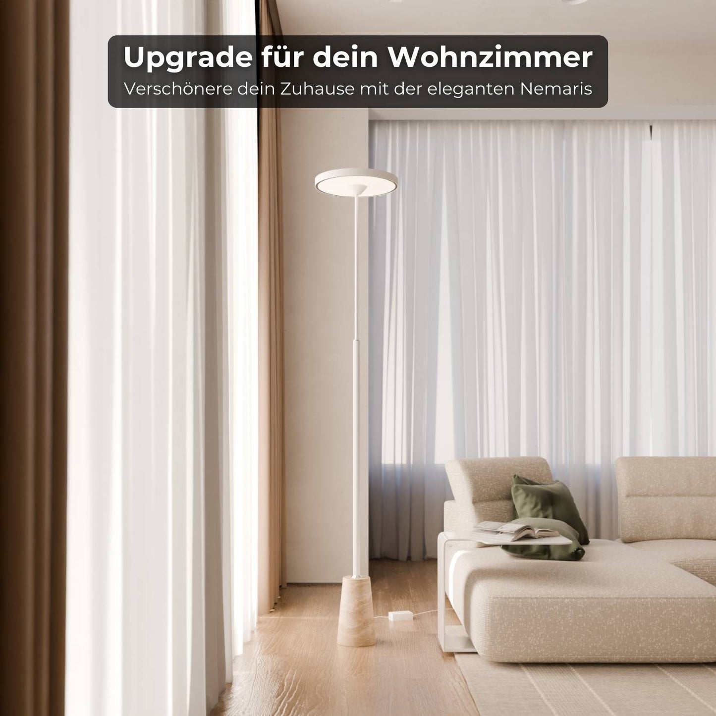 LED-Stehleuchte | Dimmbar | Up- & Downlight | Designer-Innenbeleuchtung
