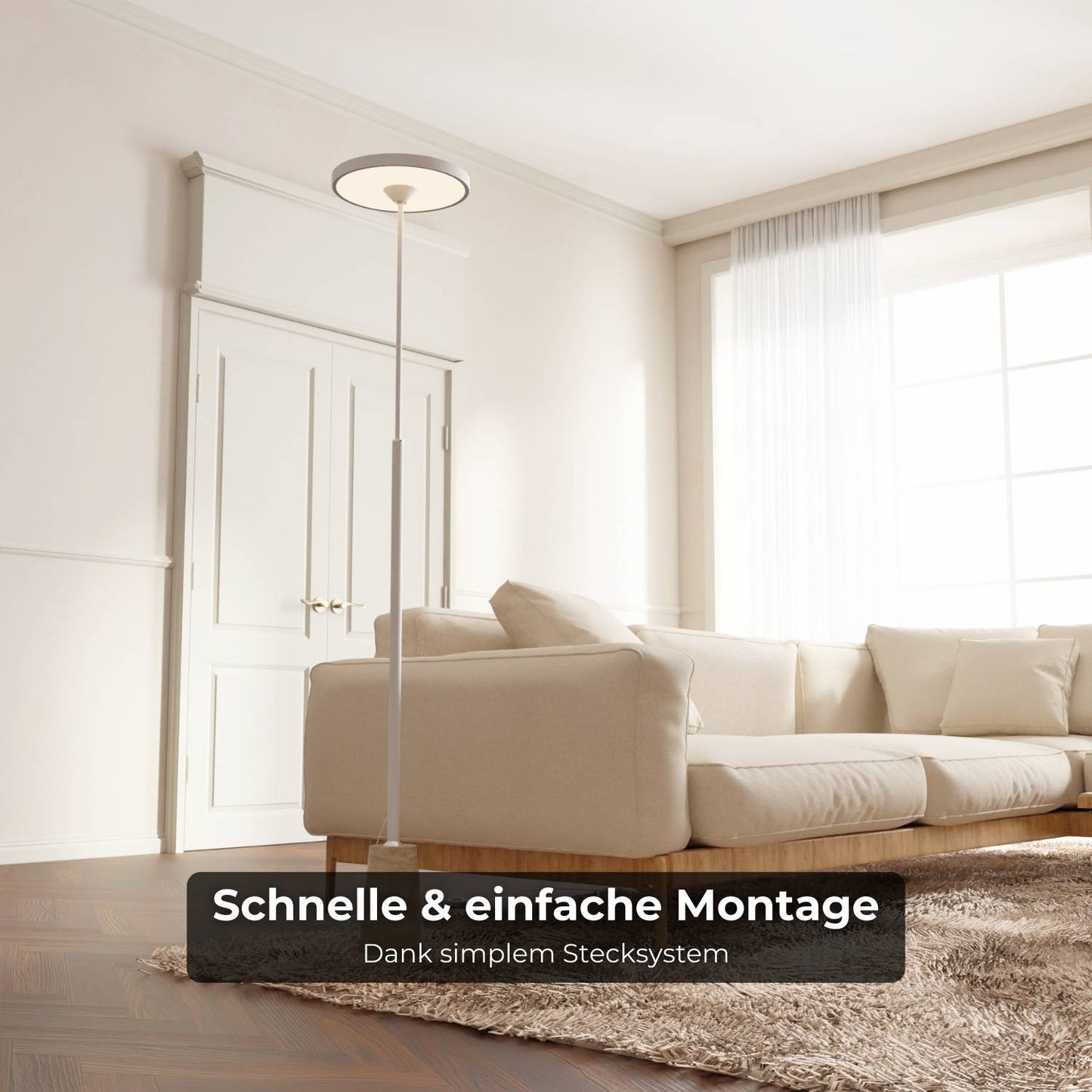 LED-Stehleuchte | Dimmbar | Up- & Downlight | Designer-Innenbeleuchtung