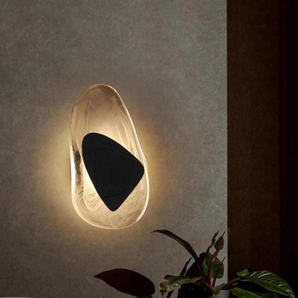 Kristallglas-Wandleuchte mit „Fluid Design“ | Elegantes Nordic-Up-Downlicht | E27-Sockel