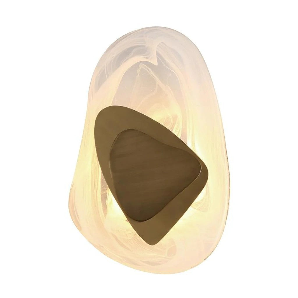 Kristallglas-Wandleuchte mit „Fluid Design“ | Elegantes Nordic-Up-Downlicht | E27-Sockel