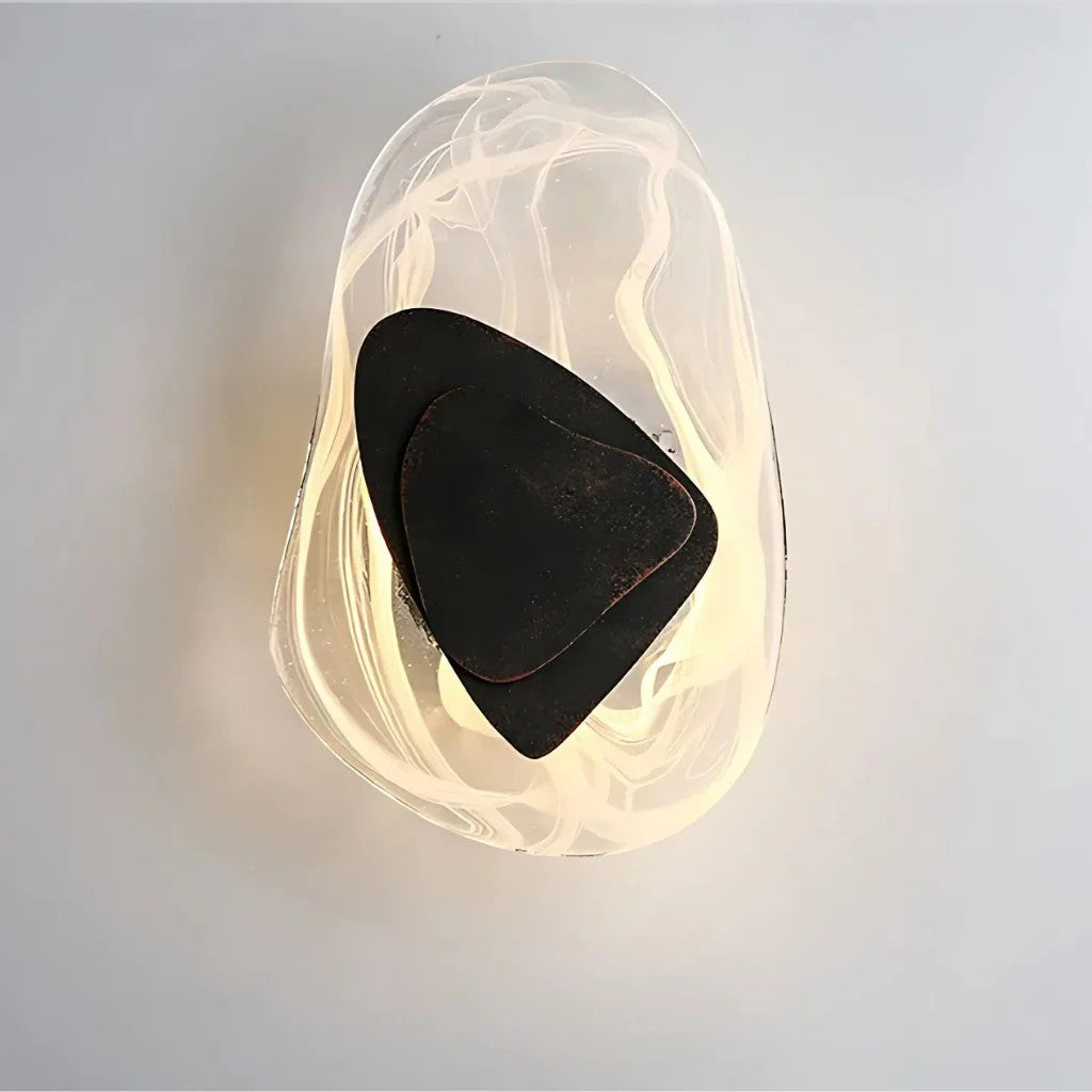 Kristallglas-Wandleuchte mit „Fluid Design“ | Elegantes Nordic-Up-Downlicht | E27-Sockel