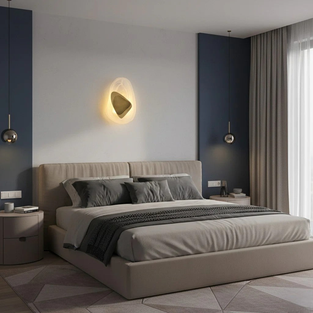 Kristallglas-Wandleuchte mit „Fluid Design“ | Elegantes Nordic-Up-Downlicht | E27-Sockel