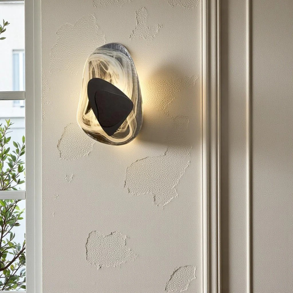 Kristallglas-Wandleuchte mit „Fluid Design“ | Elegantes Nordic-Up-Downlicht | E27-Sockel