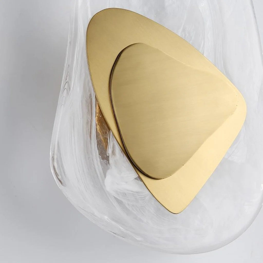 Kristallglas-Wandleuchte mit „Fluid Design“ | Elegantes Nordic-Up-Downlicht | E27-Sockel