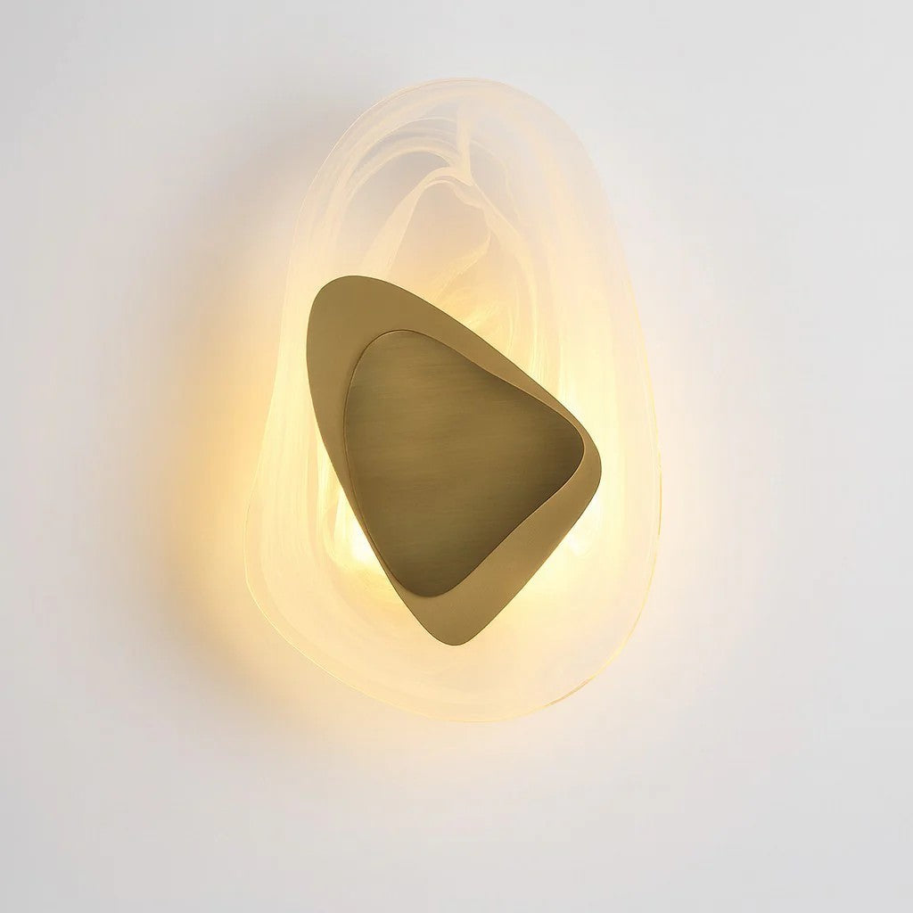 Kristallglas-Wandleuchte mit „Fluid Design“ | Elegantes Nordic-Up-Downlicht | E27-Sockel